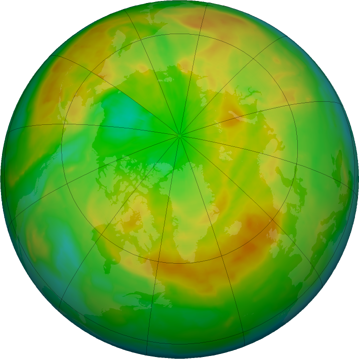Arctic ozone map for 20 May 2011